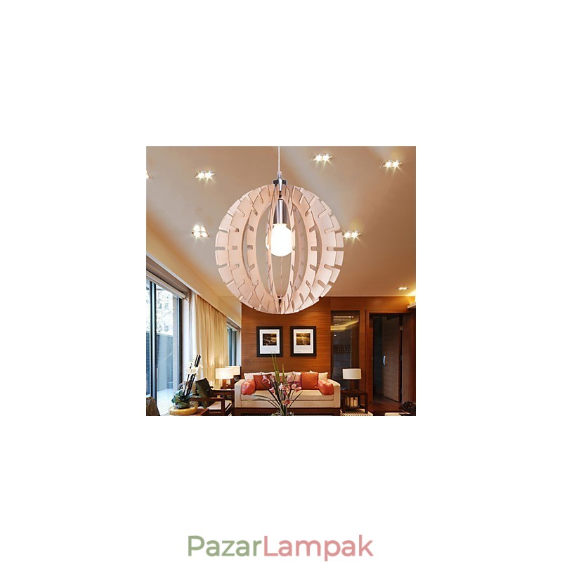 Vintage Egyéb Wood Chandelier