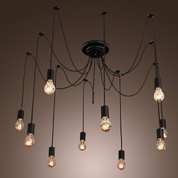 Csillár Vintage Design izzók, Living 10 Lights függőlámpa