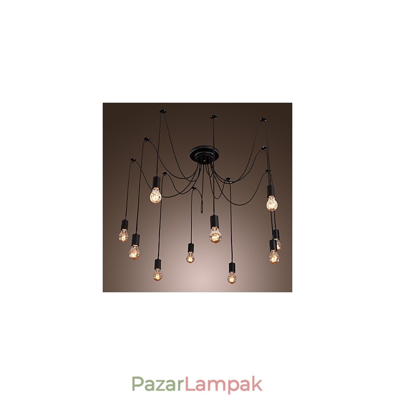 Csillár Vintage Design izzók, Living 10 Lights függőlámpa