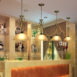 Az északi vidéki asztali lámpa kortárs és szerződéses ötletek egyfejű, csepplámpás üveglámpa