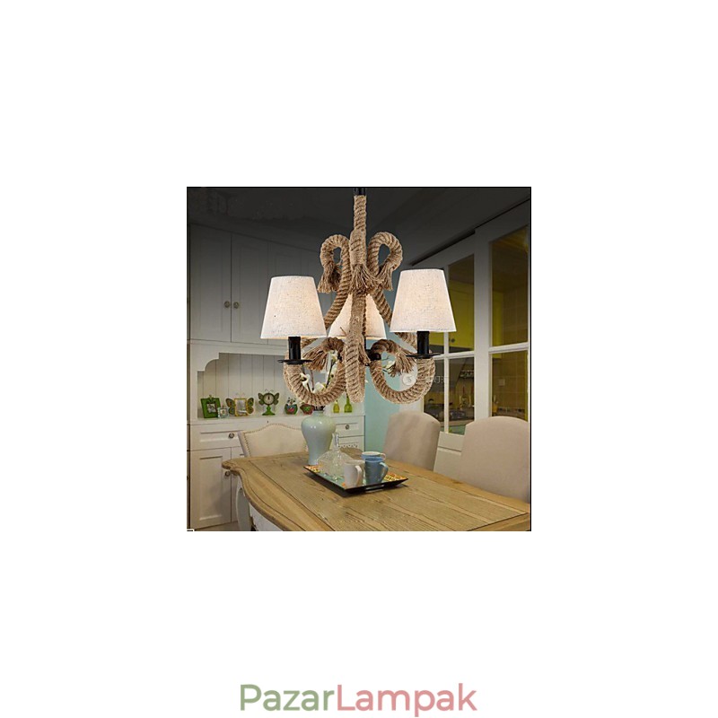 Retro minimalista kreatív kötélcsillár