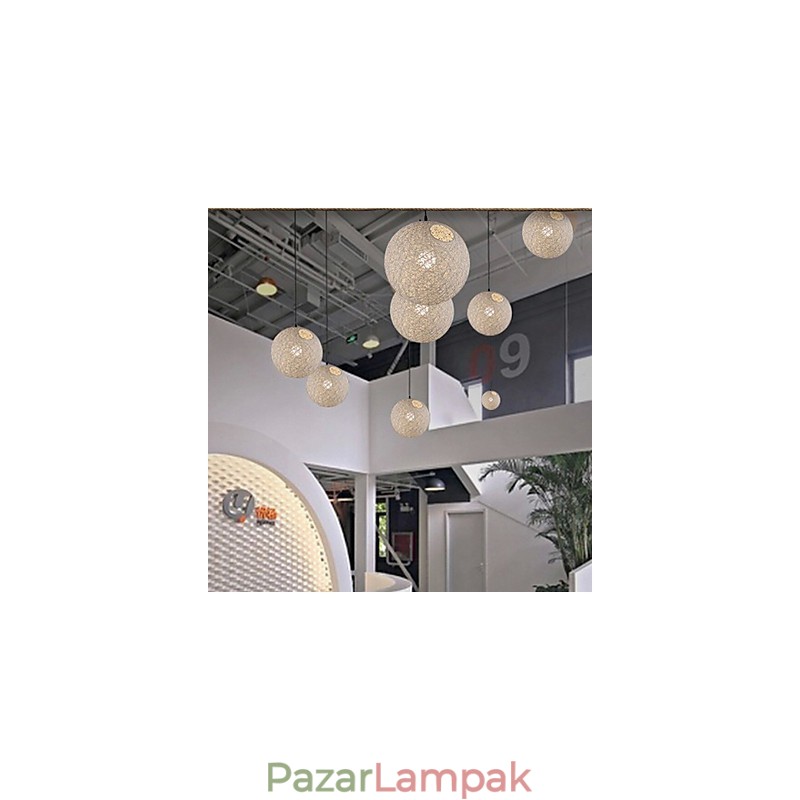 CreativeAmerican Country Creative Cany Art színes csepplámpa és gömb alakú lámpafény
