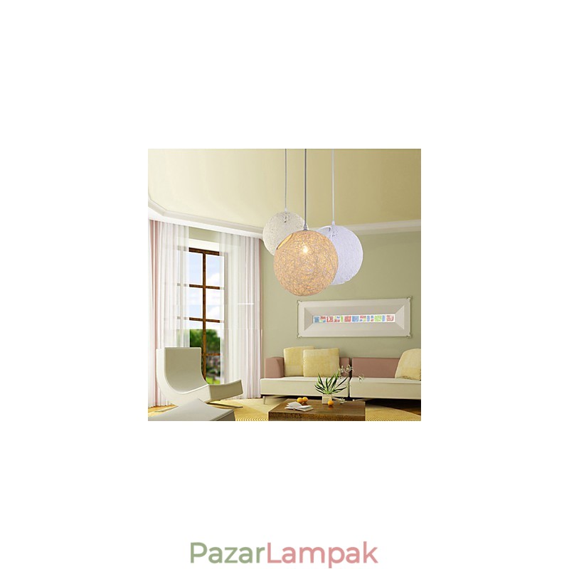 CreativeAmerican Country Creative Cany Art színes csepplámpa és gömb alakú lámpafény