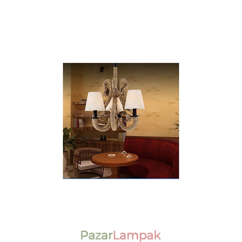 Retro minimalista kreatív kötélcsillár