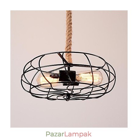 Vintage amerikai Lron Rope kreatív ipari ventilátorcsillár Vintage amerikai Lron Rope kreatív ipari ventilátorcsillár