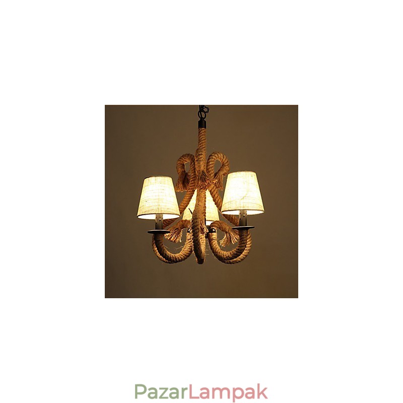 Retro minimalista kreatív kötélcsillár