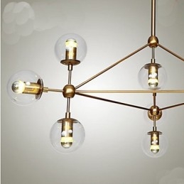 Golden Beans Chandelier 10 Light üvegernyővel