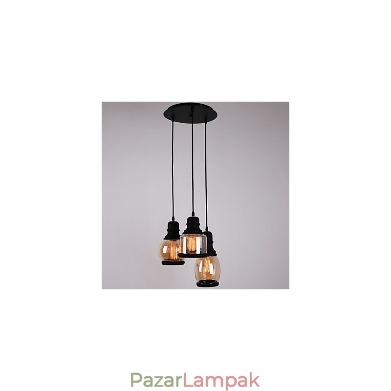 Antik üvegárnyékoló 3 könnyű művészi minimalista medál