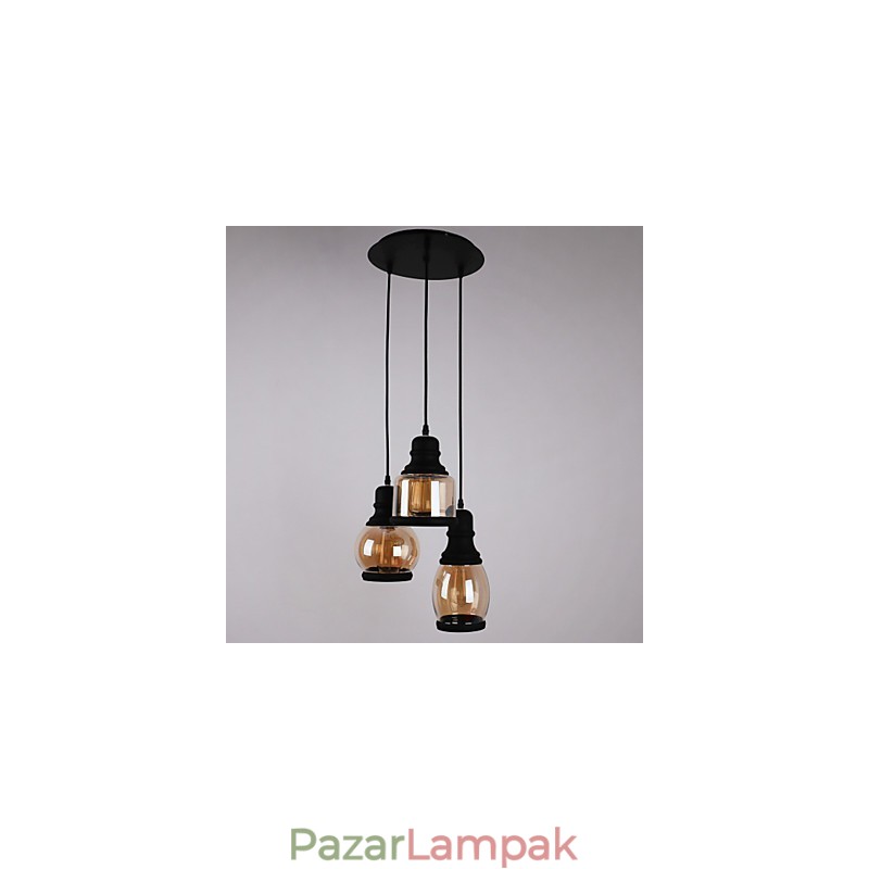 Antik üvegárnyékoló 3 könnyű művészi minimalista medál