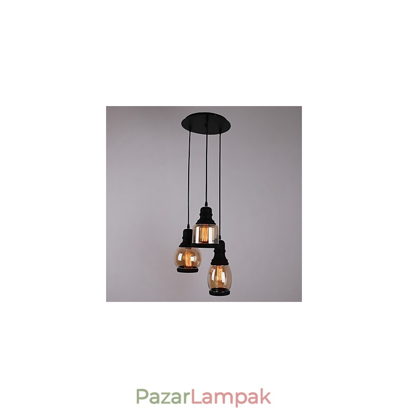 Antik üvegárnyékoló 3 könnyű művészi minimalista medál