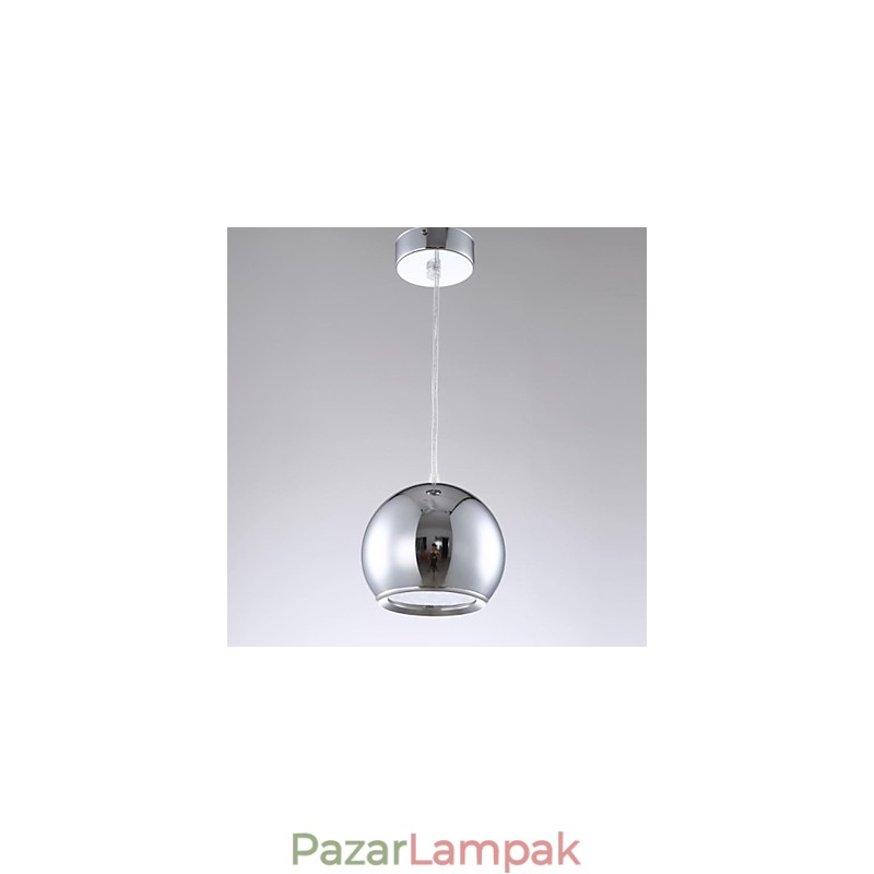 Modern, kortárs földgömb, galvanizált fém függőlámpa