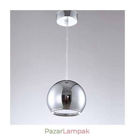 Modern, kortárs földgömb, galvanizált fém függőlámpa