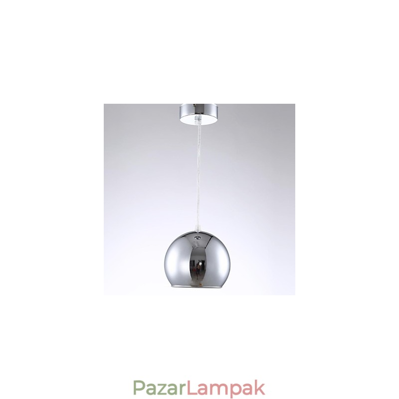 Modern, kortárs földgömb, galvanizált fém függőlámpa