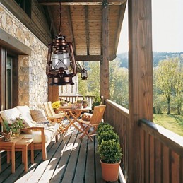 Country Lantern mini stílusú bronz függőlámpa