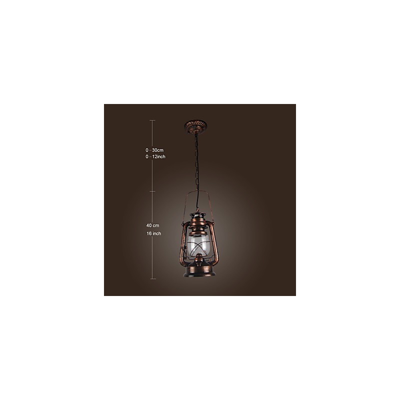 Country Lantern mini stílusú bronz függőlámpa