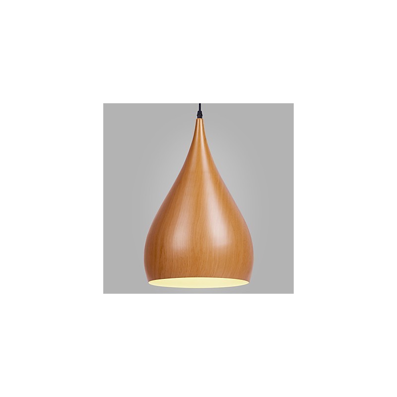 Retro Pendant Light Wood Grain Metal Cafe függőlámpák