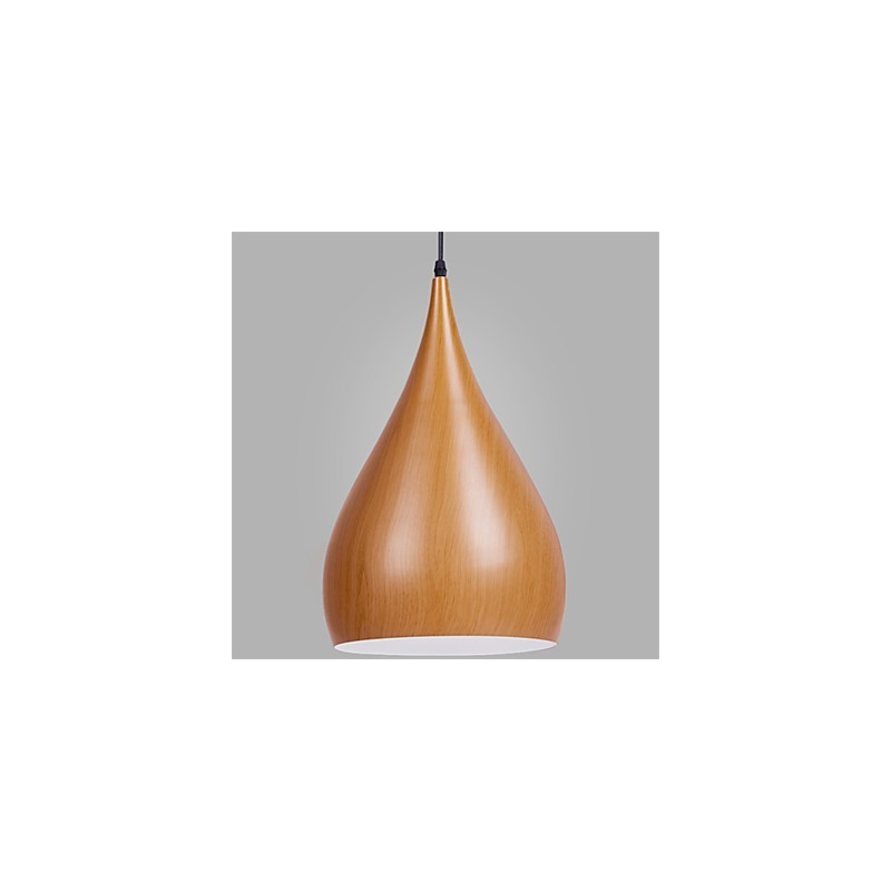 Retro Pendant Light Wood Grain Metal Cafe függőlámpák