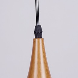 Retro Pendant Light Wood Grain Metal Cafe függőlámpák