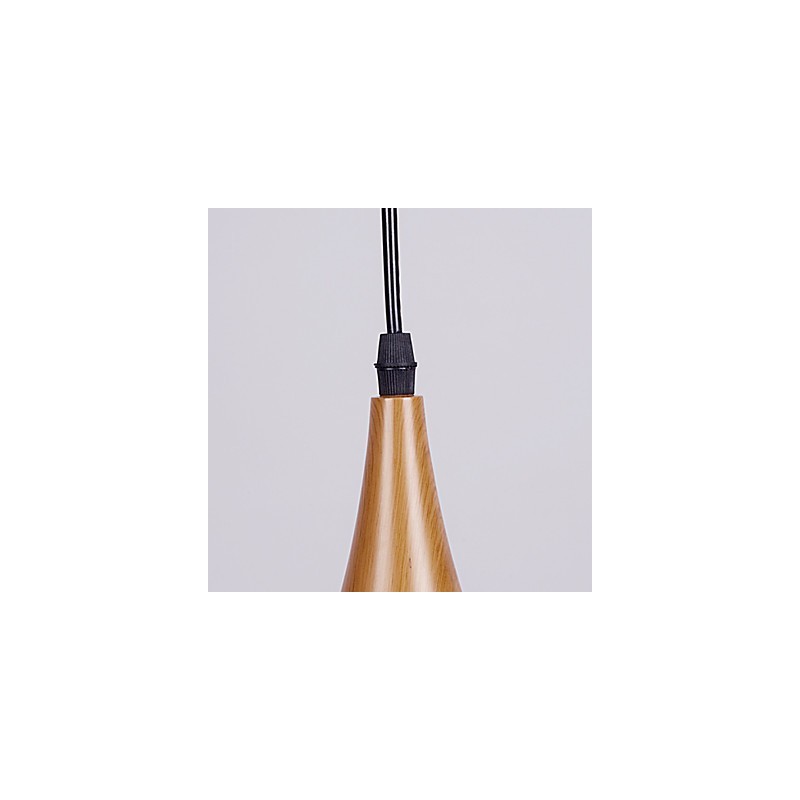 Retro Pendant Light Wood Grain Metal Cafe függőlámpák