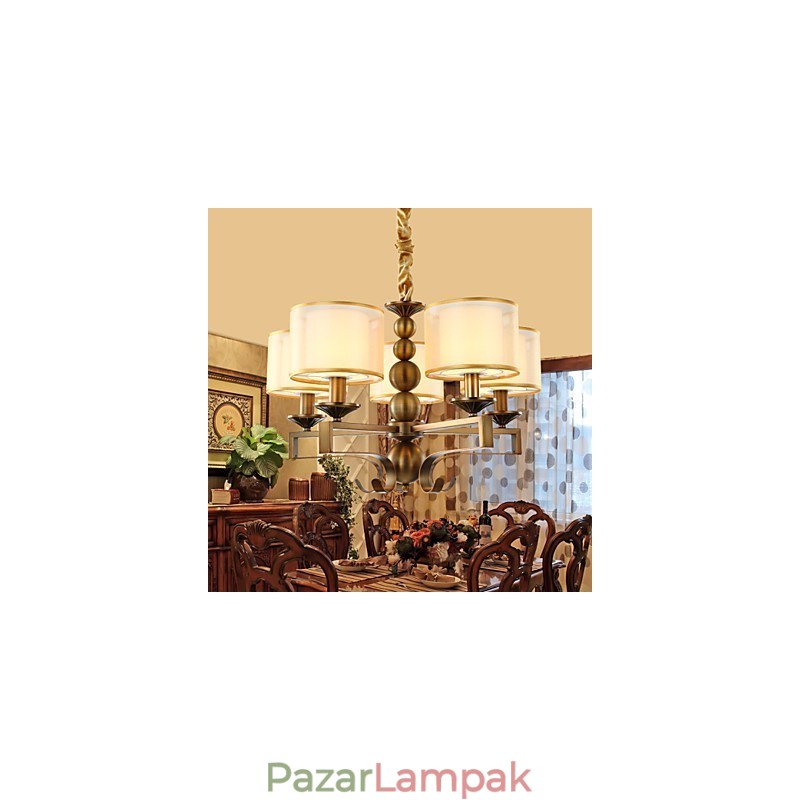 Rusztikus Lodge Vintage mini stílusú galvanizált fém csillár