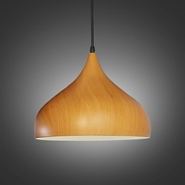 Retro Pendant Light Wood Grain Metal Cafe függőlámpák