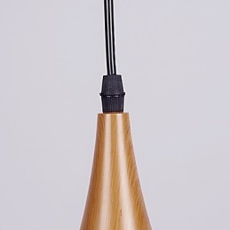 Retro Pendant Light Wood Grain Metal Cafe függőlámpák