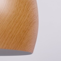 Retro Pendant Light Wood Grain Metal Cafe függőlámpák