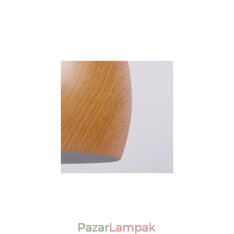 Retro Pendant Light Wood Grain Metal Cafe függőlámpák