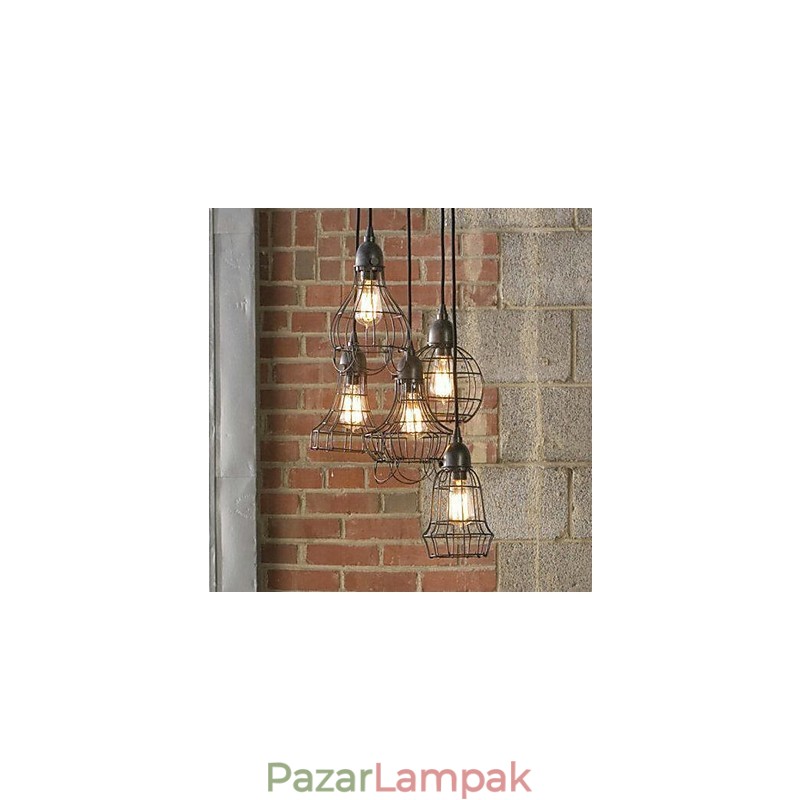 Country Mini stílusú festmény fém csillár