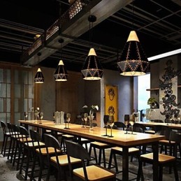 Retro klasszikus fém mennyezeti lámpák Egyszerű függőlámpák Cafe függőlámpa
