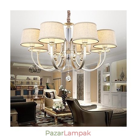 Country Crystal ezüst fém csillár Country Crystal ezüst fém csillár