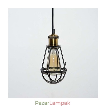 LOFT lámpa Vintage függőlámpa Edison Light Balck vas fém kalickás lámpaernyő Raktári stílusú lámpatest LOFT lámpa Vintage függőlámpa Edison Light Balck vas fém kalickás lámpaernyő Raktári stílusú lámpatest