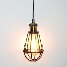 LOFT lámpa Vintage függőlámpa Edison Light Balck vas fém kalickás lámpaernyő Raktári stílusú lámpatest