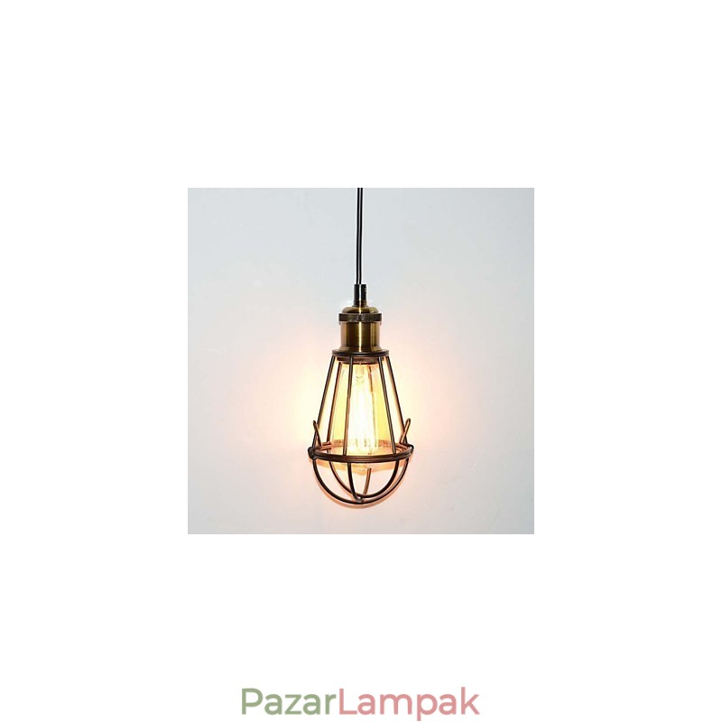 LOFT lámpa Vintage függőlámpa Edison Light Balck vas fém kalickás lámpaernyő Raktári stílusú lámpatest