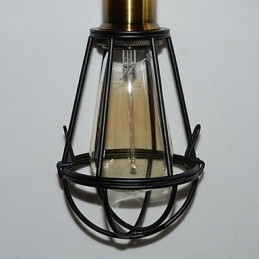 LOFT lámpa Vintage függőlámpa Edison Light Balck vas fém kalickás lámpaernyő Raktári stílusú lámpatest