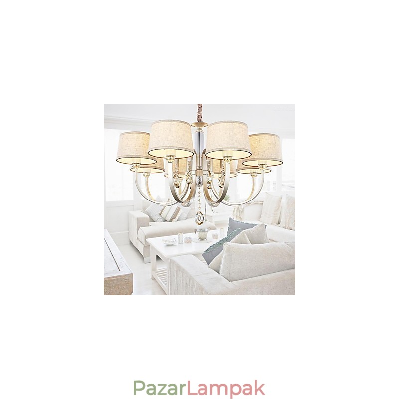 Country Crystal ezüst fém csillár