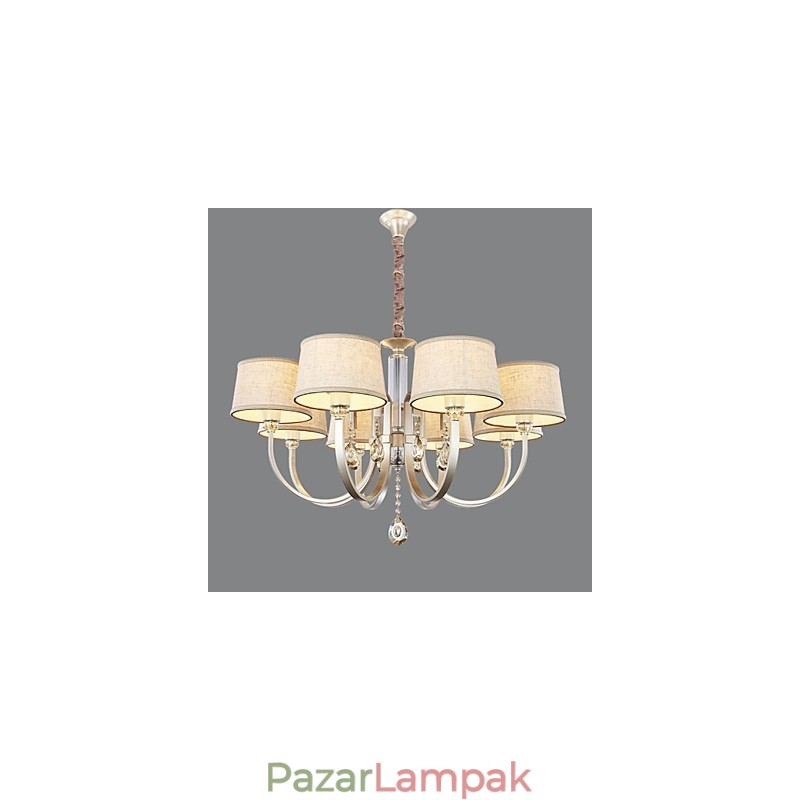 Country Crystal ezüst fém csillár