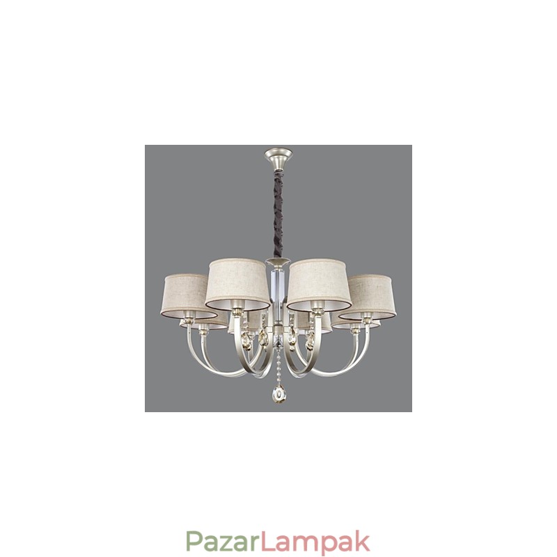 Country Crystal ezüst fém csillár