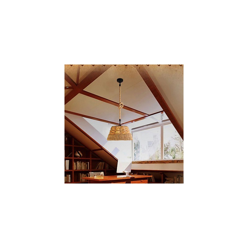 Loft Industrial Wind Creative Nordic Hemp Rope Meals csillár lámpa