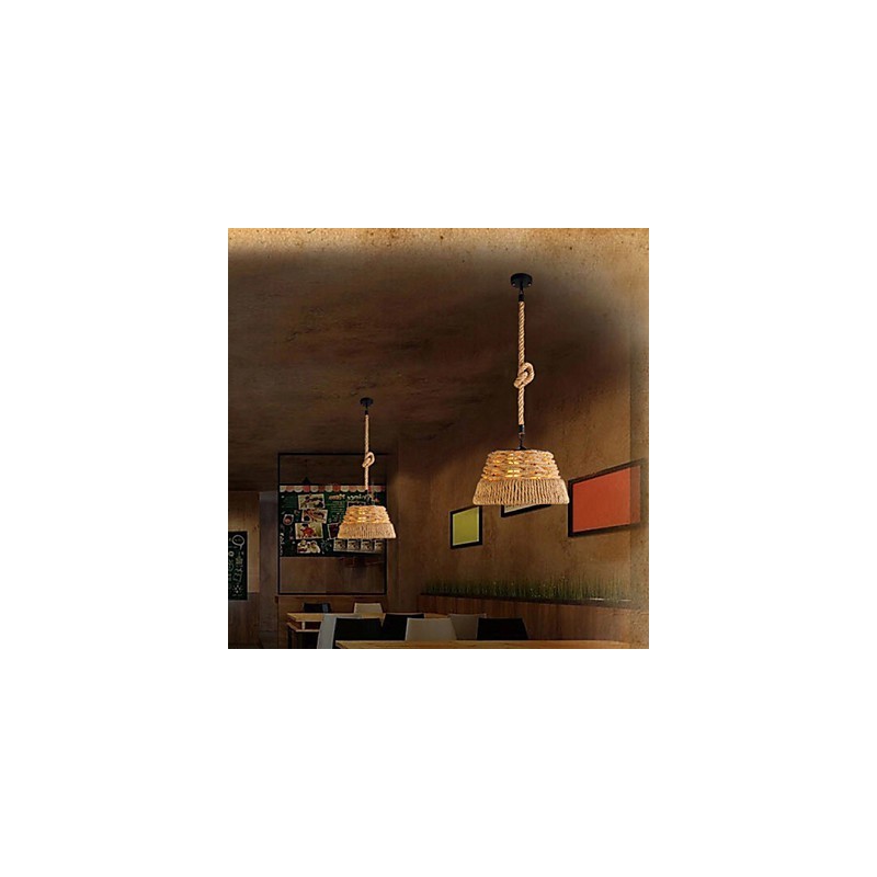 Loft Industrial Wind Creative Nordic Hemp Rope Meals csillár lámpa