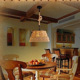 Loft Industrial Wind Creative Nordic Hemp Rope Meals csillár lámpa