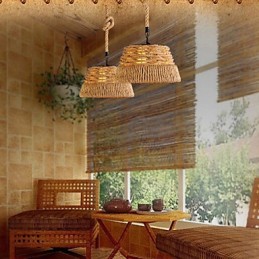 Loft Industrial Wind Creative Nordic Hemp Rope Meals csillár lámpa