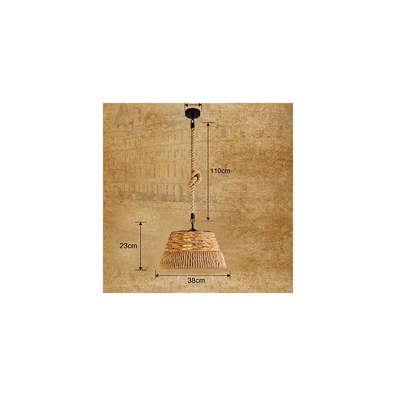 Loft Industrial Wind Creative Nordic Hemp Rope Meals csillár lámpa