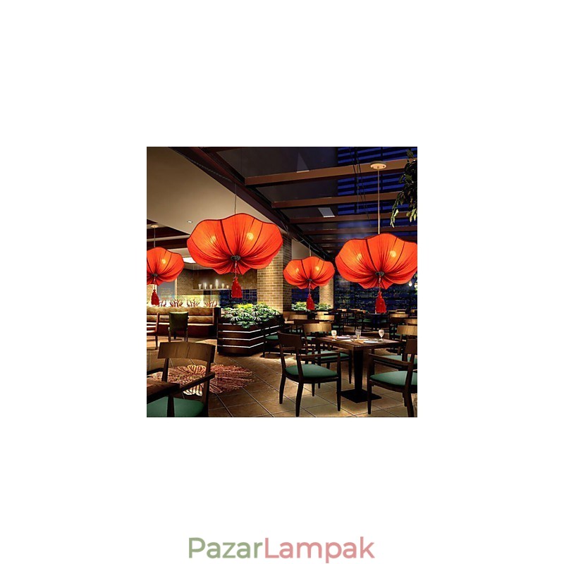 Cloth Art Romantikus utánzata a klasszikus Droplight Délkelet-Ázsia Lotus Lantern lámpa fényében