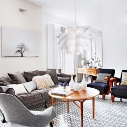 Kortárs és szerződéses The Nordic Idea White Lotus Droplight Lámpa