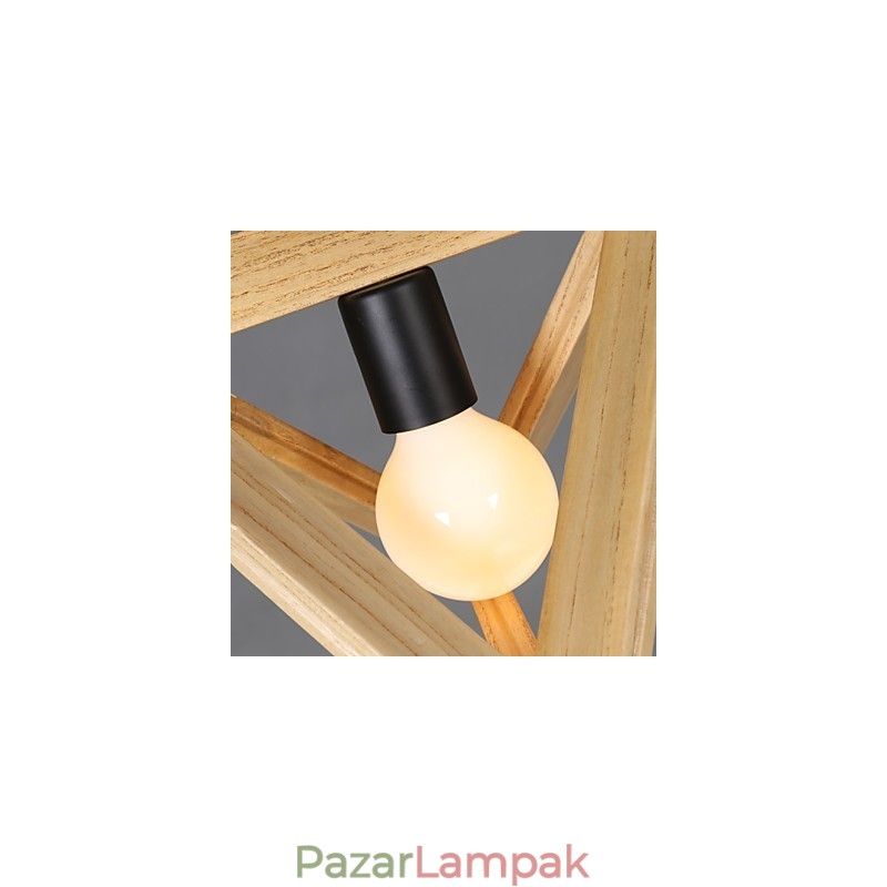 Modern, fából készült függőlámpa Egyszerű függőlámpa Cafe függőlámpa