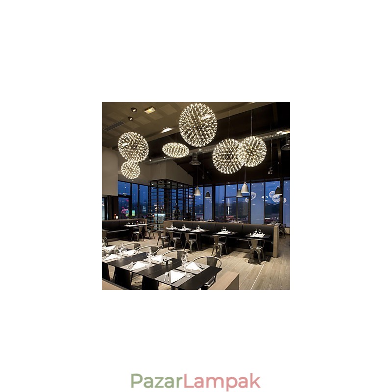 Kortárs csillár kreatív kerek csepplámpás lámpa