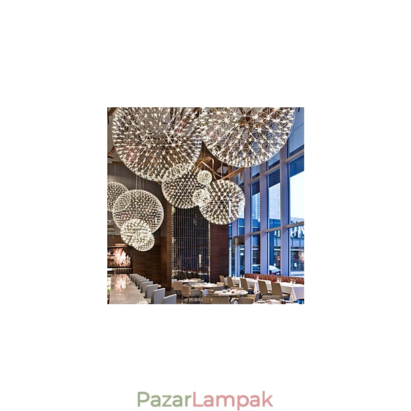 Kortárs csillár kreatív kerek csepplámpás lámpa