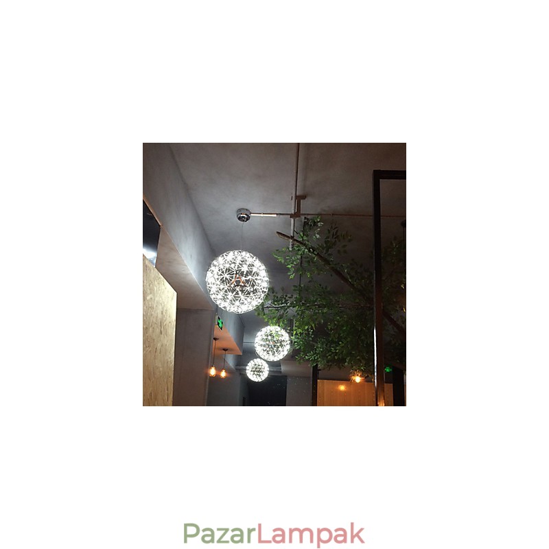 Kortárs csillár kreatív kerek csepplámpás lámpa