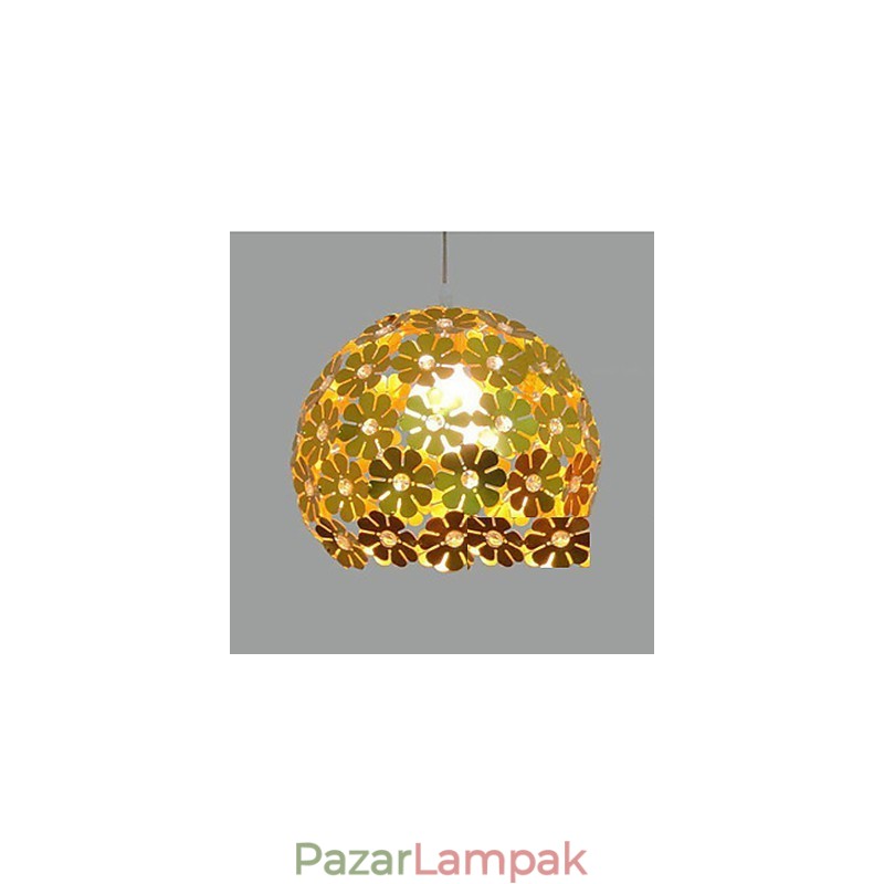 Modern színű szilvavirág golyós egyfejű kristály csepplámpa